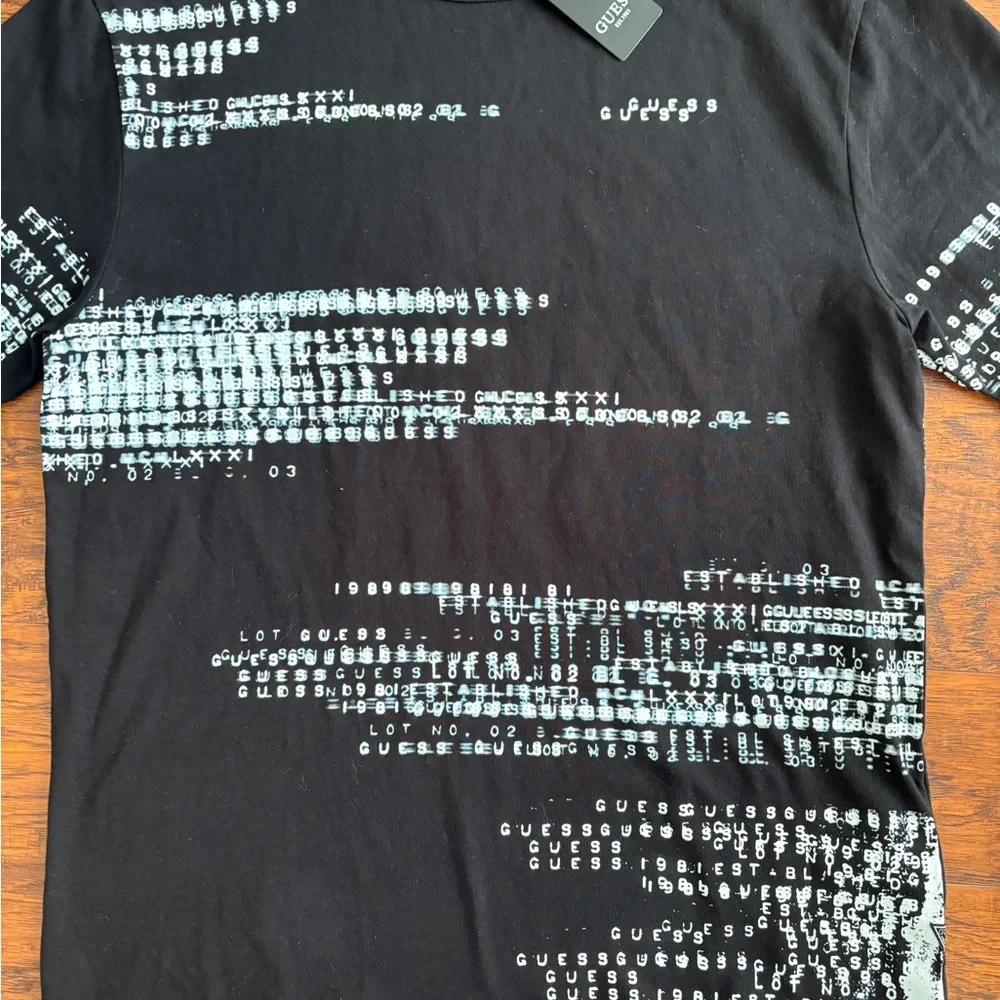 Guess Black Tee with White Logo - Picture 2 of 6